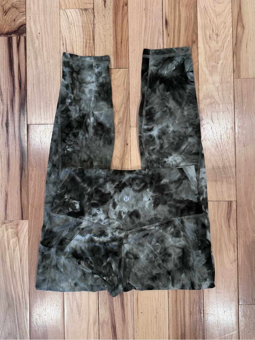 Green Tie Dye Lululemon Align Leggings With Pockets